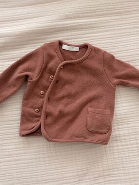 Zara Kids Button-Front Sweater in Dusty Rose